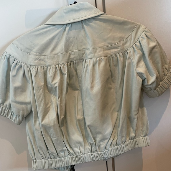 LUCA LUCA light blue leather jacket - Picture 5 of 8